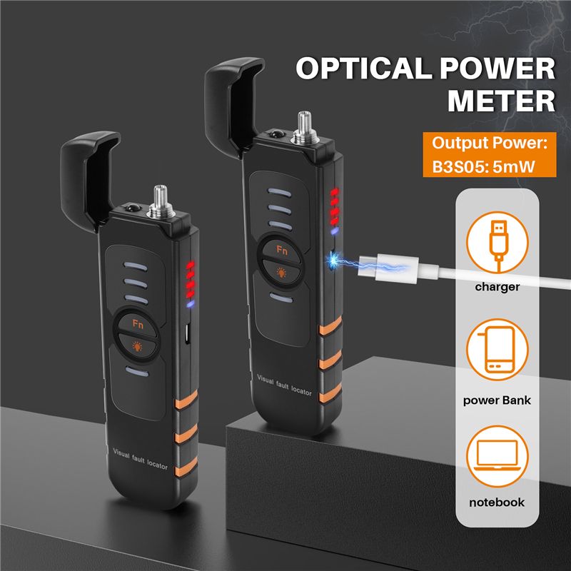 Lighting Visual - [NEWA08R] Glasfaser-Tester, Stiftform, Rotlicht, Visueller Fehlerdetektor,