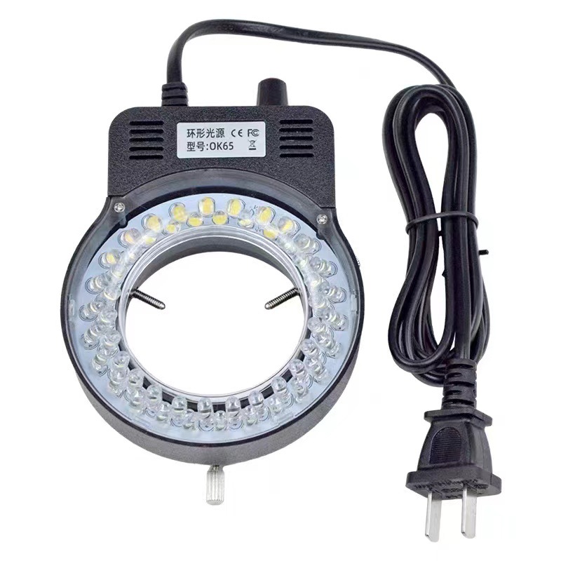 Lighting Visual - Mikroskop-LED-Ringlichtquelle, Innendurchmesser 63 mm, einstellbare Lichtquelle