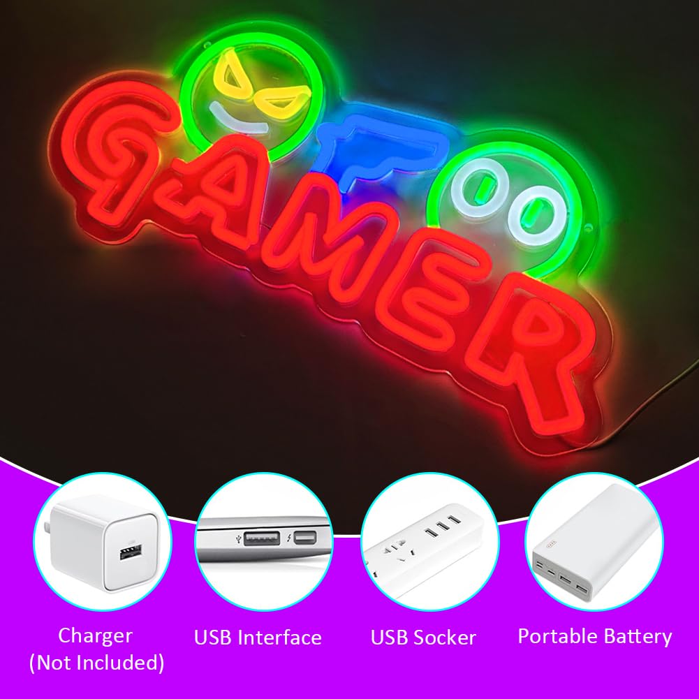 Gamer Neon-Schild LED-Wandleuc – Lighting Christmas Decor Bewertung und Preis