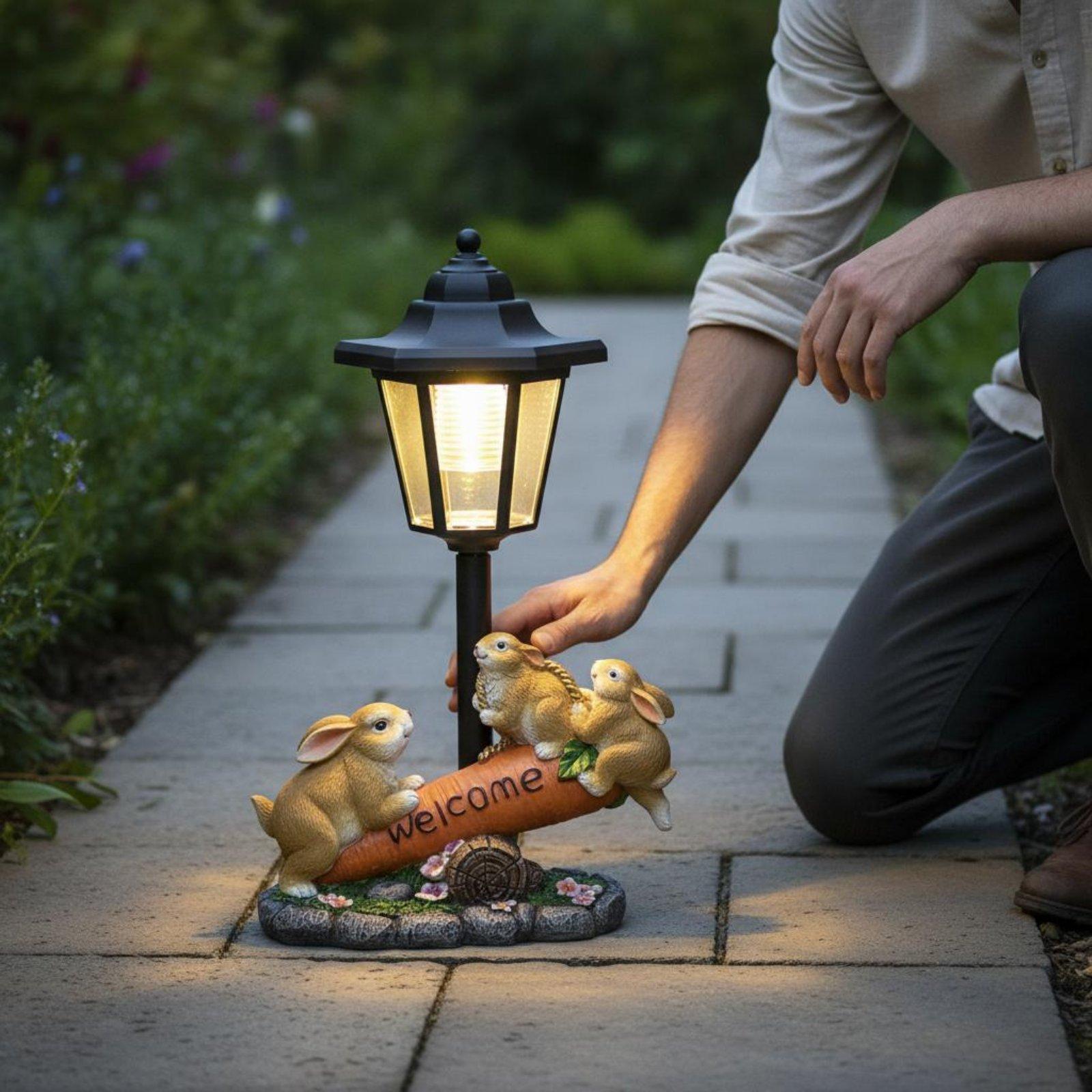 Solar-Kaninchen-Statue, dekora – Lighting Decoration Ideas Bewertung und Preis