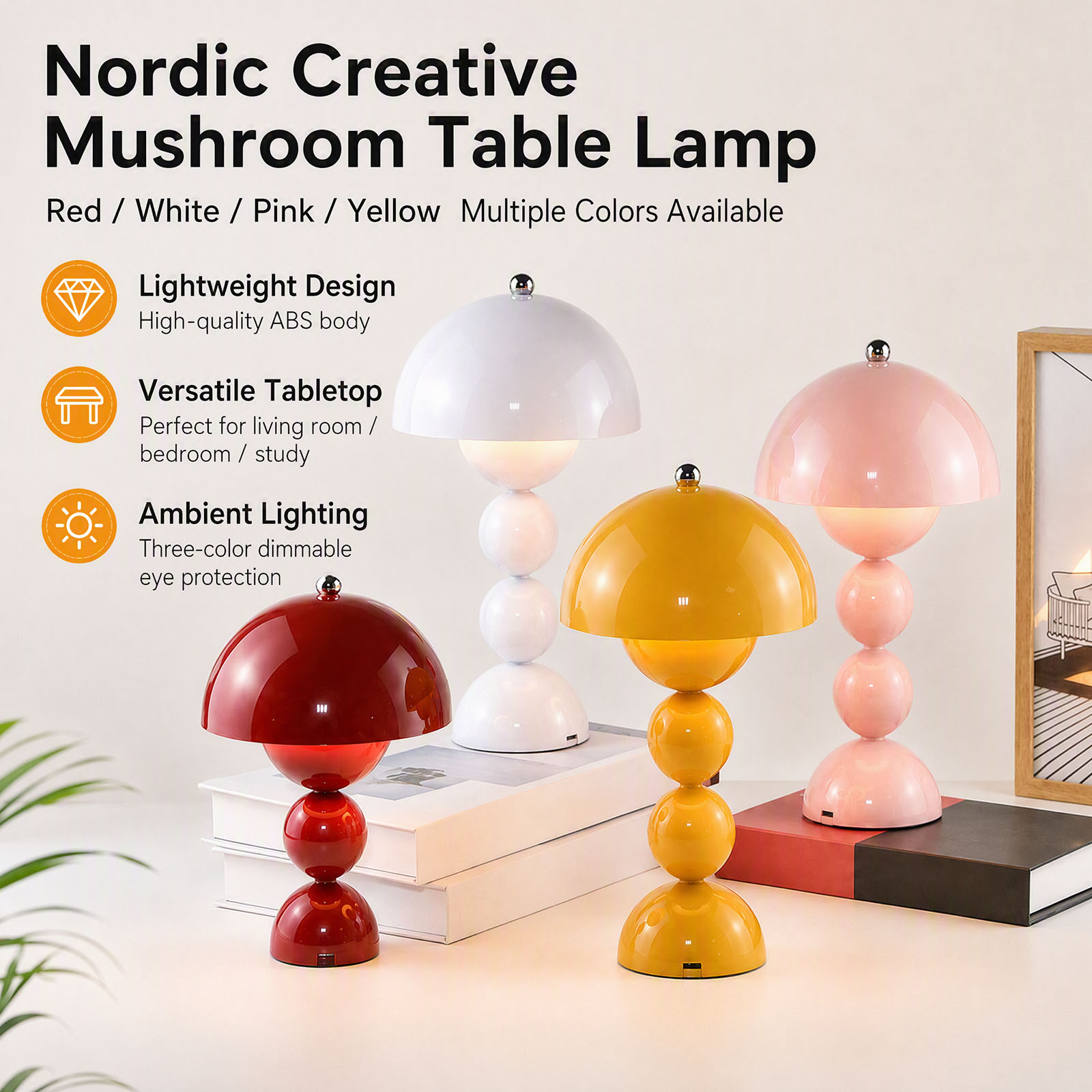 Pilz-Blütenknospen-Tischlampe, – Lighting Decor Bedroom Bewertung und Preis