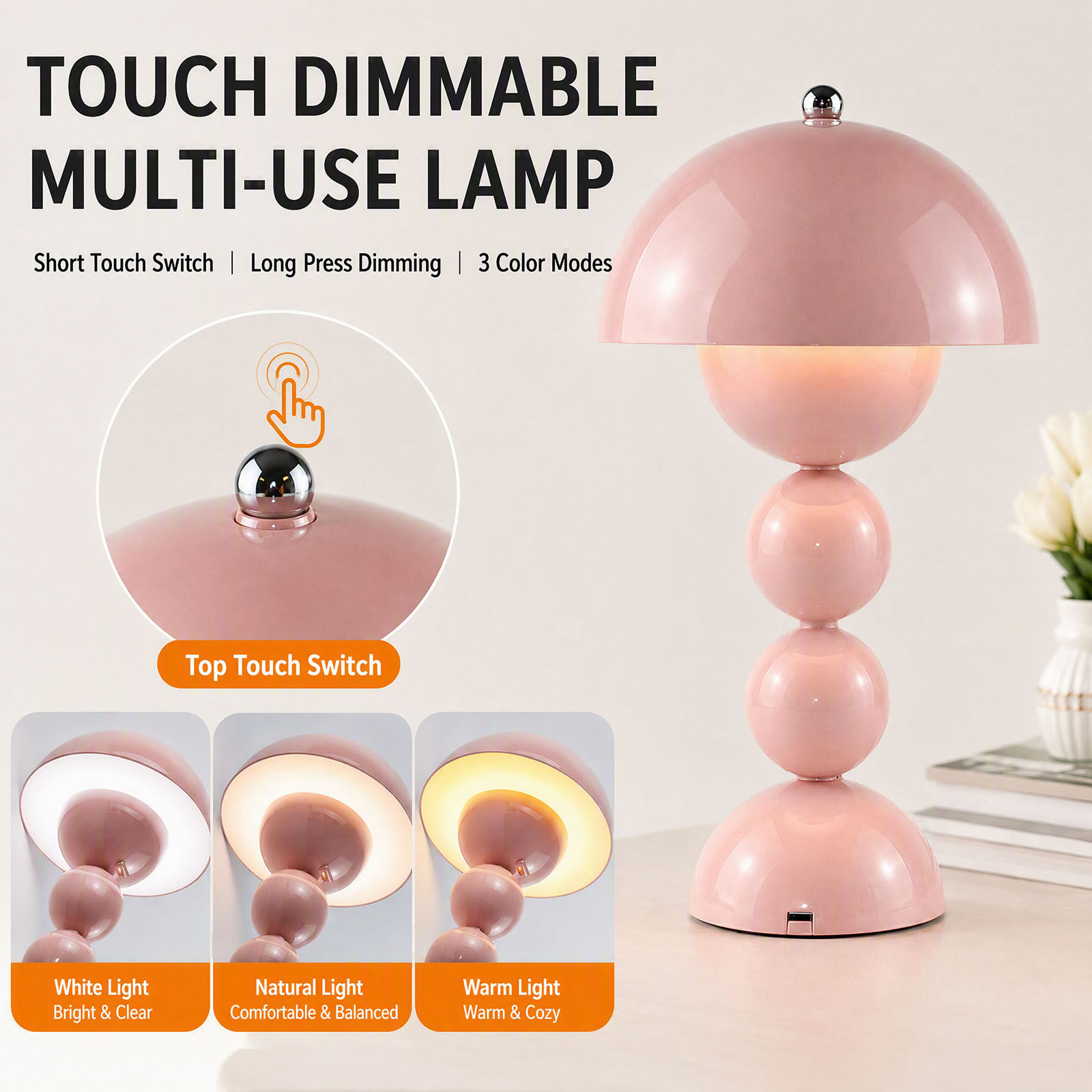 Vintage Pilz-Tischlampe USB LE – Lighting Decor Bedroom Bewertung und Preis