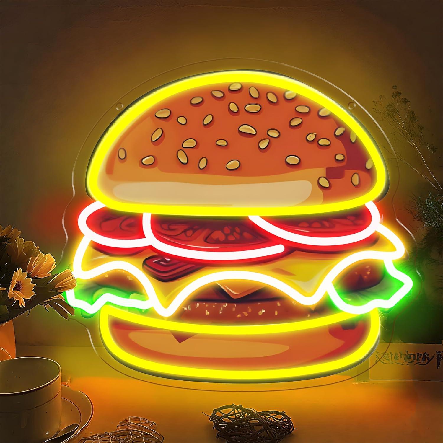 Burger Neonschild LED Hamburge – Lighting Decoration Ideas Bewertung und Preis