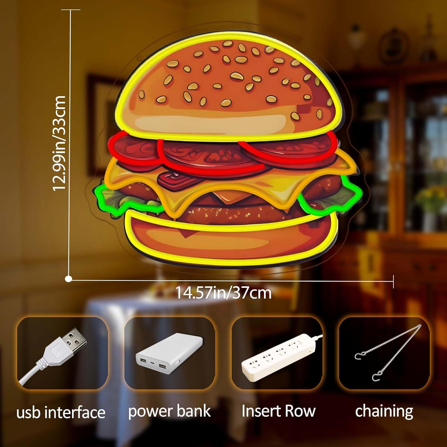 Burger Neonschild LED Hamburge – Lighting Decoration Ideas Bewertung und Preis