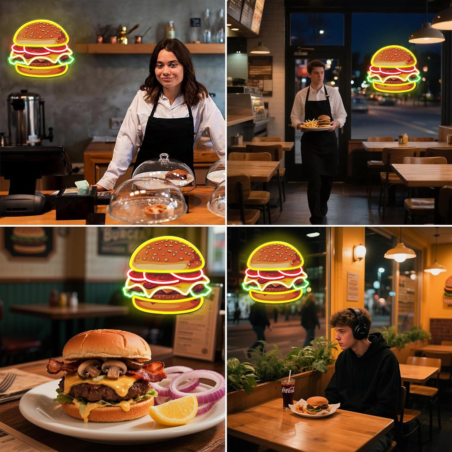 Burger Neonschild LED Hamburge – Lighting Decoration Ideas Bewertung und Preis